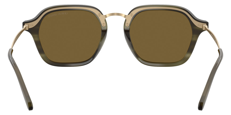 GIORGIO ARMANI AR6190 616873 49 - Stripped Green / Dark Brown #id:ar6190616873_s:102115
