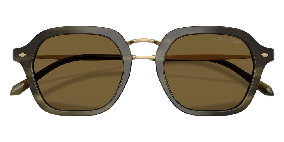 GIORGIO ARMANI AR6190 616873 49 - Stripped Green / Dark Brown #id:ar6190616873_s:102120