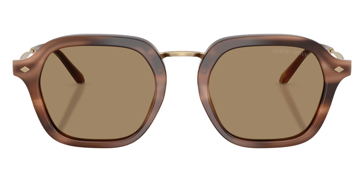 GIORGIO ARMANI AR6190 646573 49 - Stripped Brown / Dark Brown #id:ar6190646573_s:106100