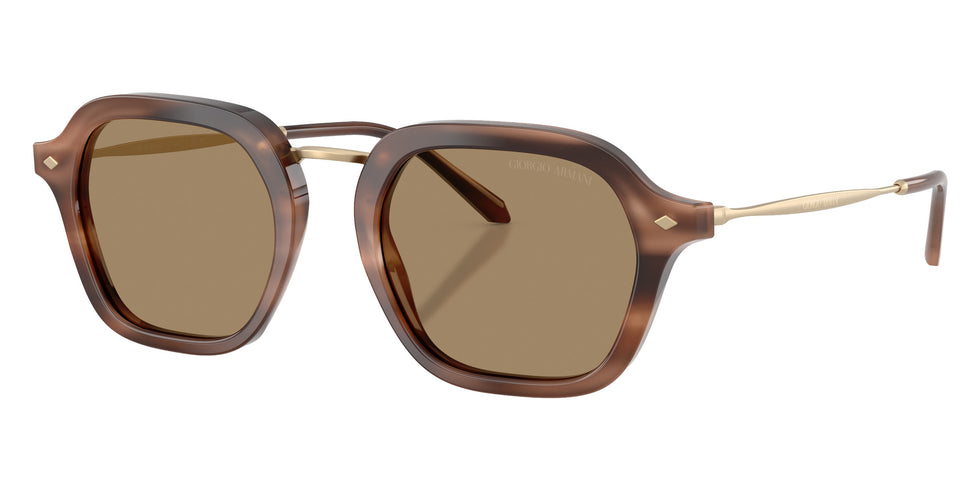 GIORGIO ARMANI AR6190 646573 49 - Stripped Brown / Dark Brown #id:ar6190646573_s:106105