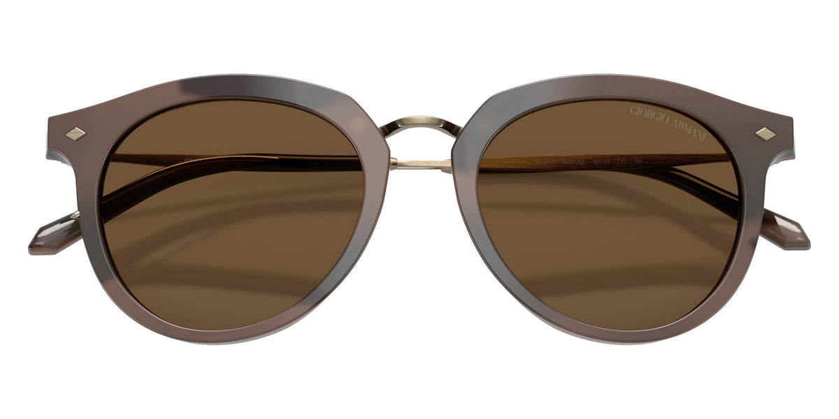 GIORGIO ARMANI AR6191 646753 50 - Striped Brown / Dark Brown #id:ar6191646753_s:104120