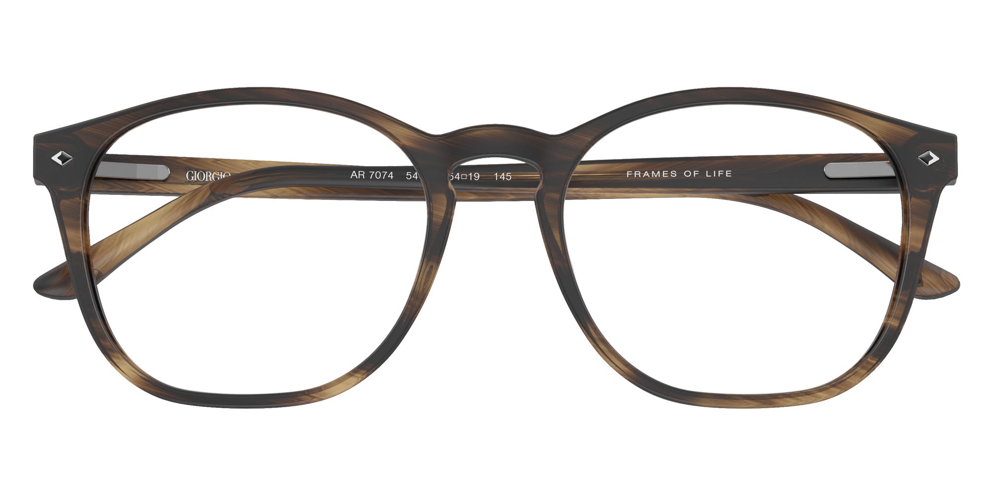 GIORGIO ARMANI AR7074 5405 50 - Striped Matte Dark Brown #id:ar70745405_s:104120