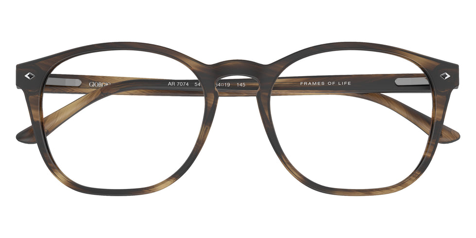 GIORGIO ARMANI AR7074 5405 50 - Striped Matte Dark Brown #id:ar70745405_s:104120