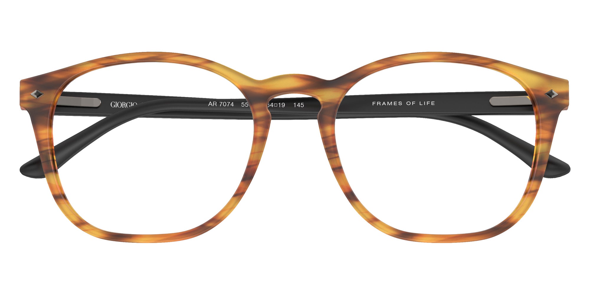 GIORGIO ARMANI AR7074 5562 50 - Matte Striped Light Brown #id:ar70745562_s:108120