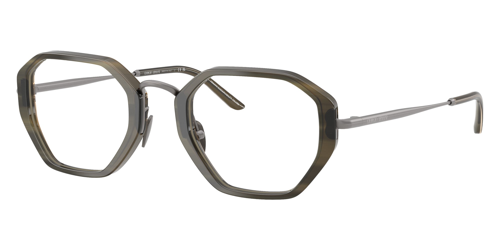 GIORGIO ARMANI AR7282 6304 48 - Striped Green #id:ar72826304_s:104105