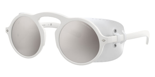 GIORGIO ARMANI AR8143Q 53446G 49 - White / Light Gray Mirrored Silver 80 #id:ar8143q53446g_s:100100