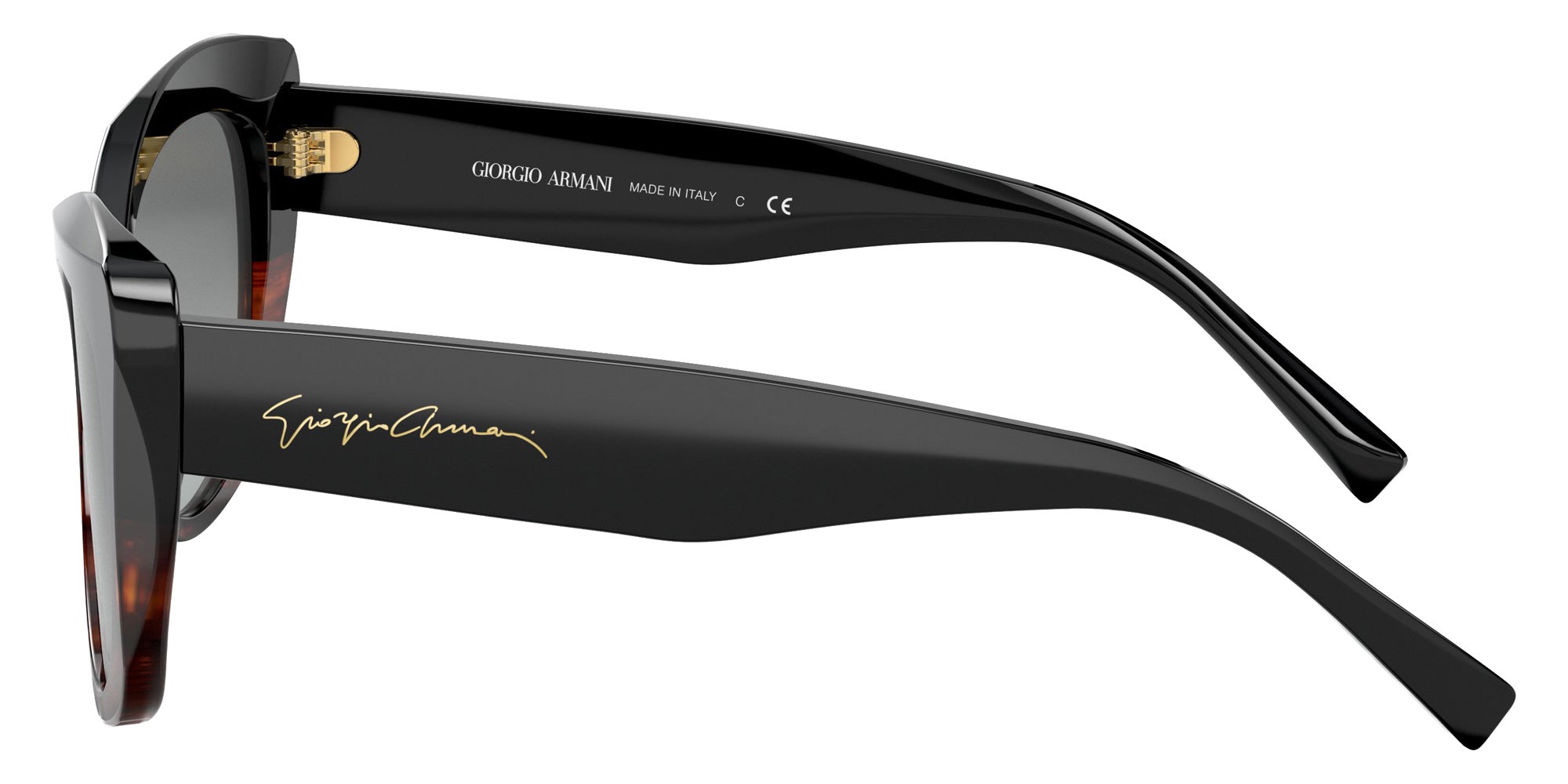 GIORGIO ARMANI AR8161 592811 56 - Black/Striped Brown / Gradient Gray #id:ar8161592811_s:100110