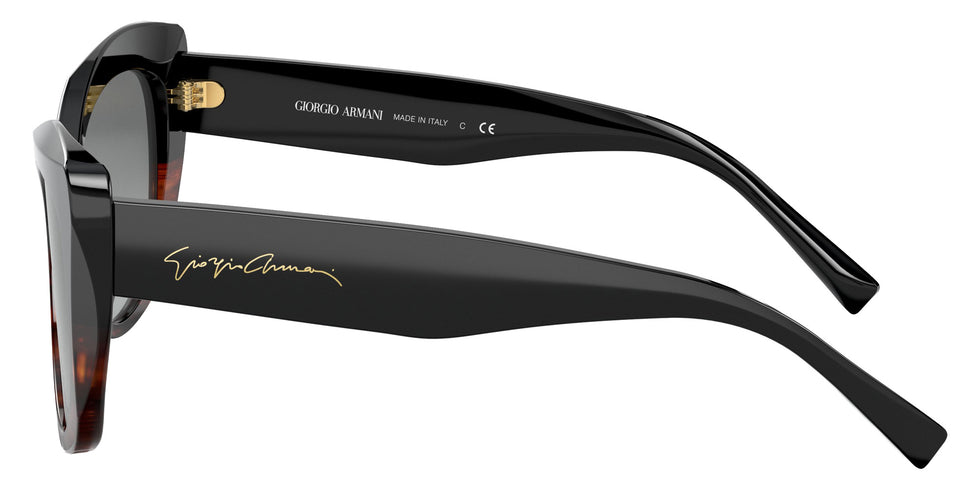 GIORGIO ARMANI AR8161 592811 56 - Black/Striped Brown / Gradient Gray #id:ar8161592811_s:100110