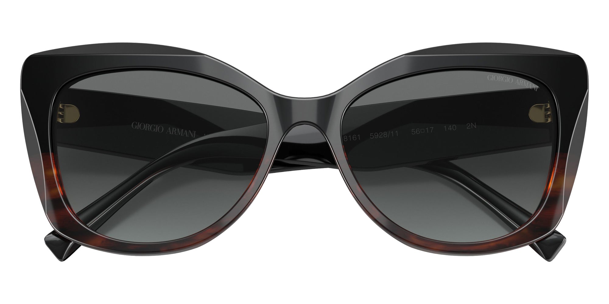 GIORGIO ARMANI AR8161 592811 56 - Black/Striped Brown / Gradient Gray #id:ar8161592811_s:100120