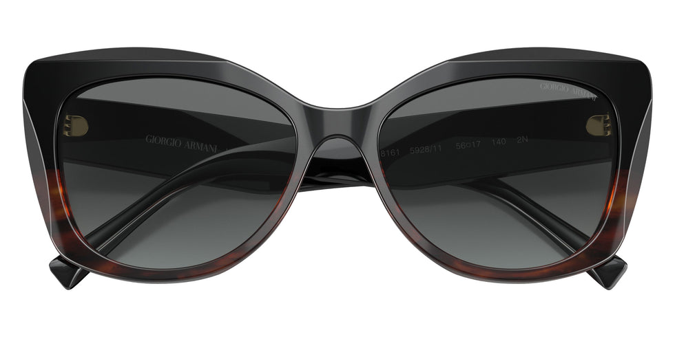 GIORGIO ARMANI AR8161 592811 56 - Black/Striped Brown / Gradient Gray #id:ar8161592811_s:100120