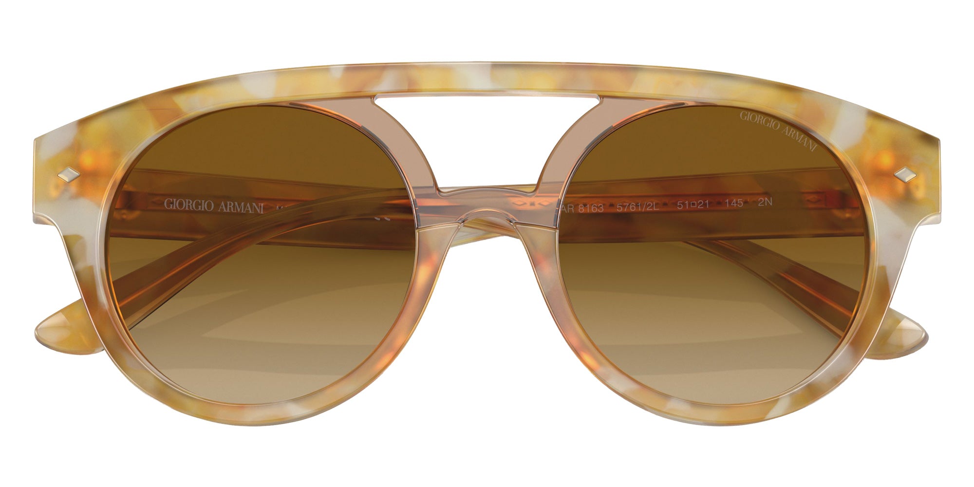 GIORGIO ARMANI AR8163 Runway 57612L 51 - Yellow Tortoise/Brown / Light Yellow Gradient Ochre #id:ar816357612l_s:100120