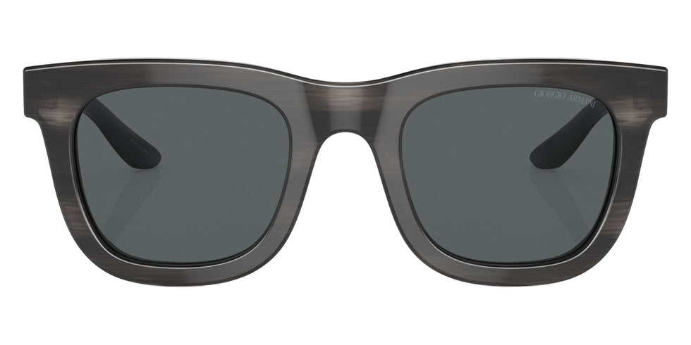 GIORGIO ARMANI AR8171 5964P2 49 - Striped Gray / Polarized Dark Gray #id:ar81715964p2_s:100100