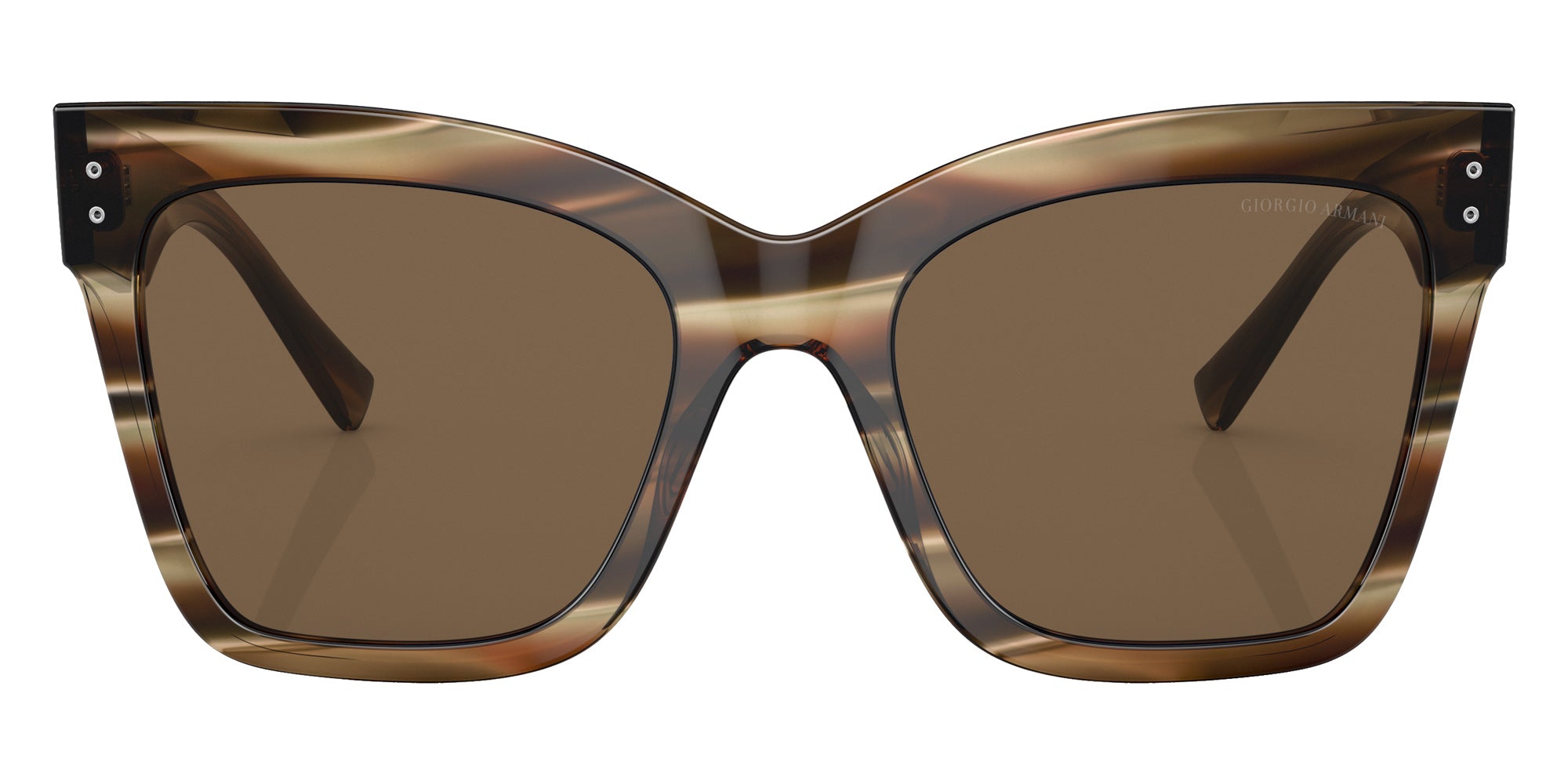 GIORGIO ARMANI AR8175 595473 54 - Striped Brown / Dark Brown #id:ar8175595473_s:102100