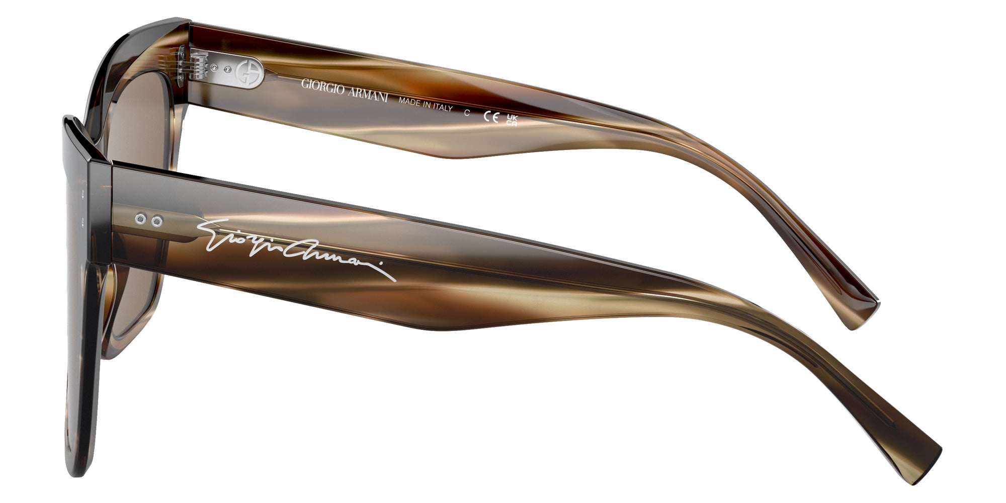 GIORGIO ARMANI AR8175 595473 54 - Striped Brown / Dark Brown #id:ar8175595473_s:102110