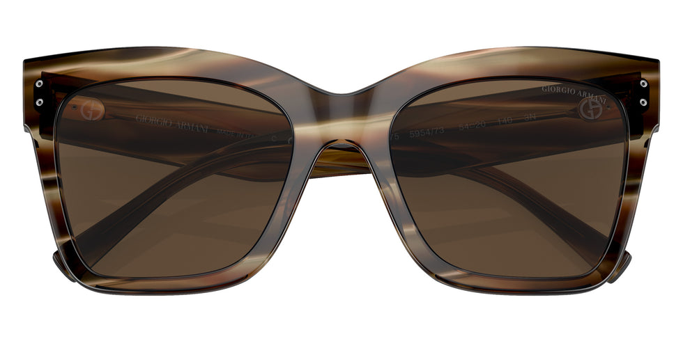 GIORGIO ARMANI AR8175 595473 54 - Striped Brown / Dark Brown #id:ar8175595473_s:102120