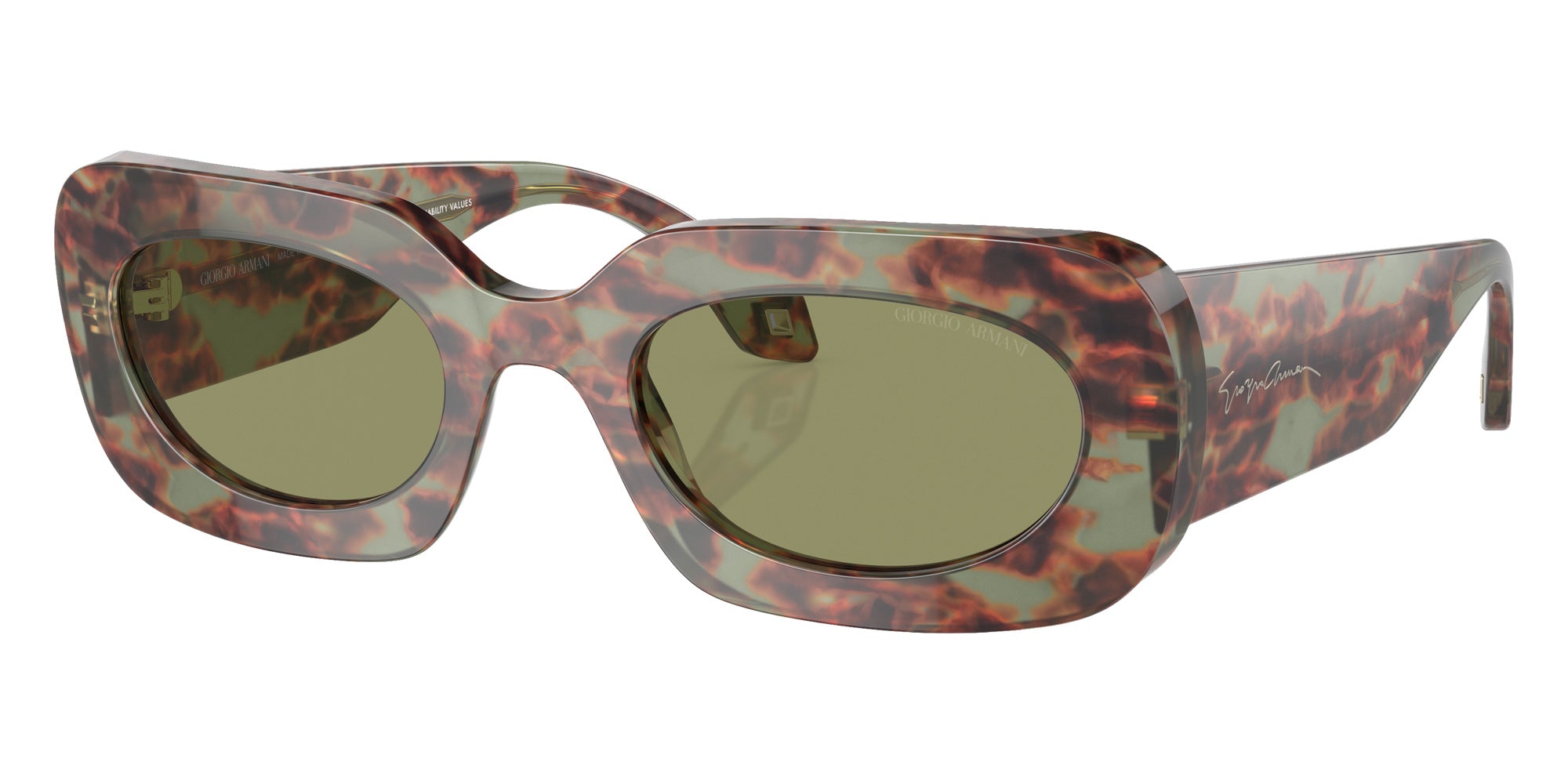 GIORGIO ARMANI AR8182 597714 52 - Green Havana #id:ar8182597714_s:100105