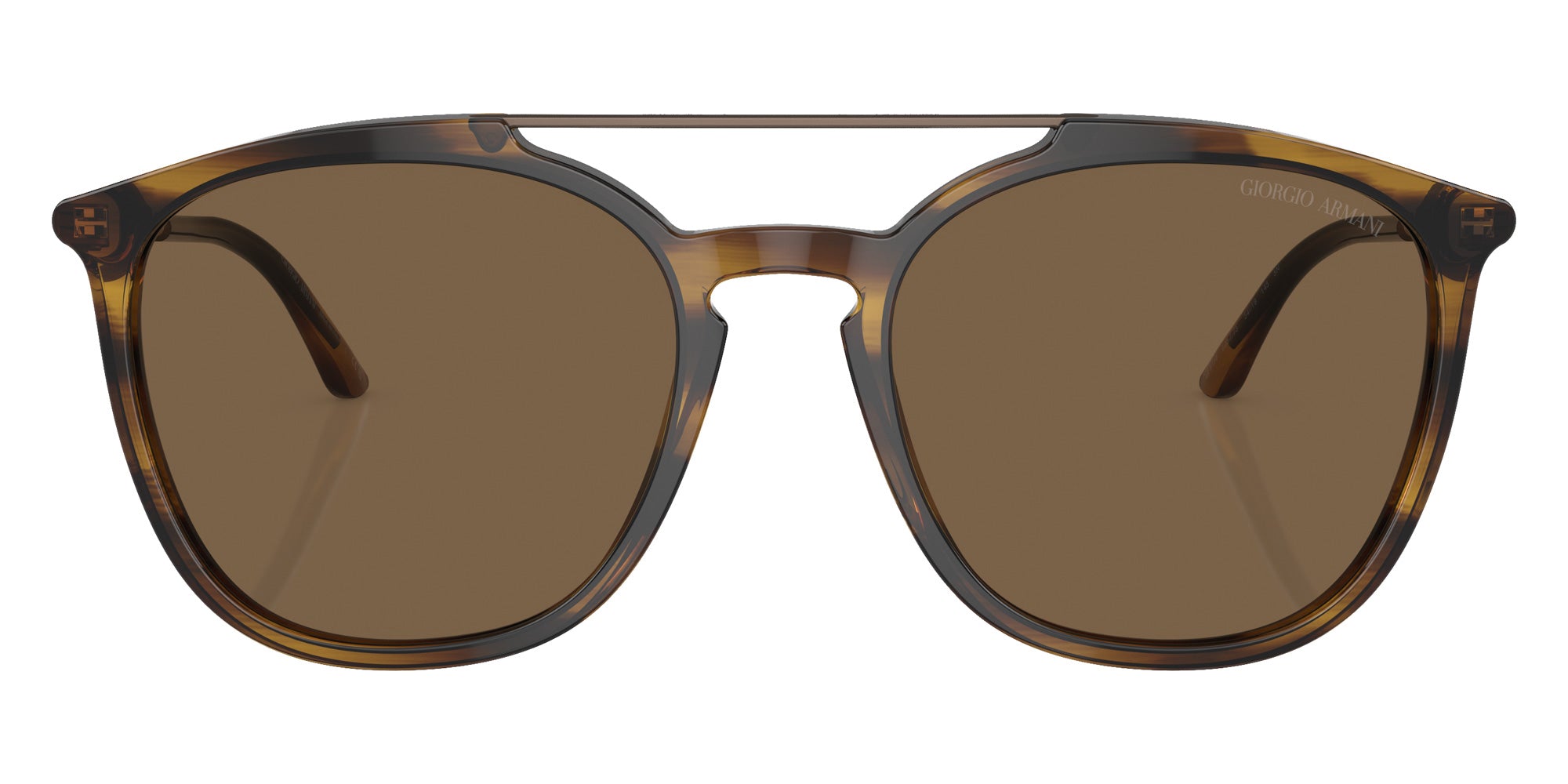 GIORGIO ARMANI AR8198 603773 54 - Striped Brown / Dark Brown #id:ar8198603773_s:100100