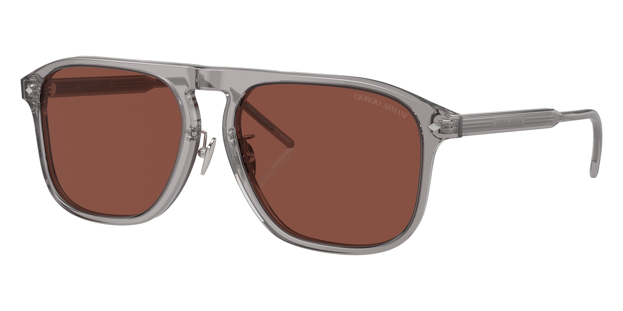 GIORGIO ARMANI AR8212F 6070C5 58 - Transparent Gray / Red #id:ar8212f6070c5_s:100105