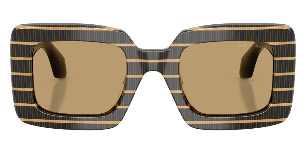 GIORGIO ARMANI AR8241U 622673 48 - Thin Striped Black/Gold / Brown #id:ar8241u622673_s:100100