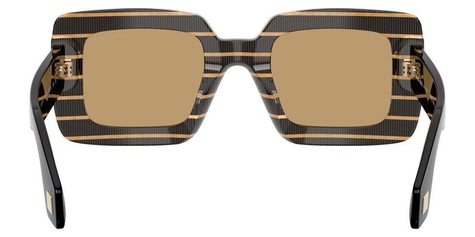 GIORGIO ARMANI AR8241U 622673 48 - Thin Striped Black/Gold / Brown #id:ar8241u622673_s:100115