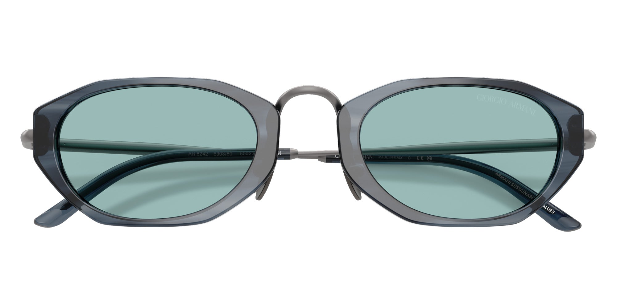 GIORGIO ARMANI AR8242 630380 50 - Striped Smoke / Blue #id:ar8242630380_s:100120