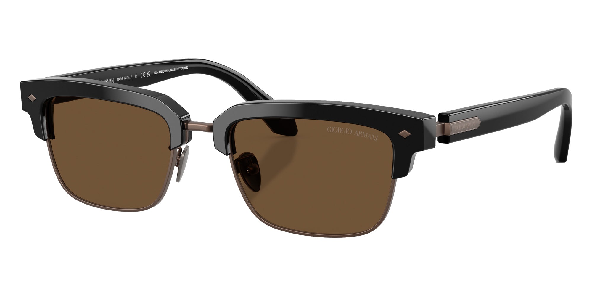 GIORGIO ARMANI AR8243 587553 52 - Black / Dark Brown #id:ar8243587553_s:100105
