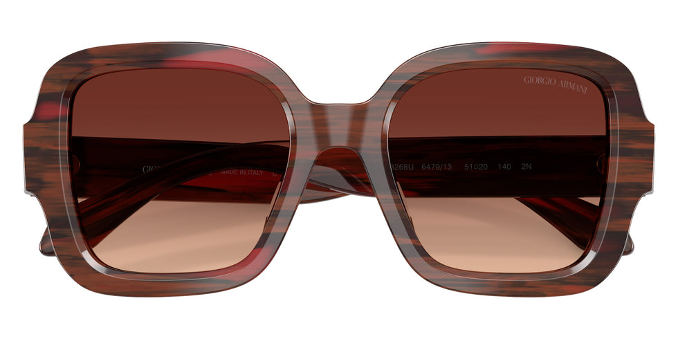 GIORGIO ARMANI AR8268U 647913 51 - Striped Burgundy / Gradient Brown #id:ar8268u647913_s:104120