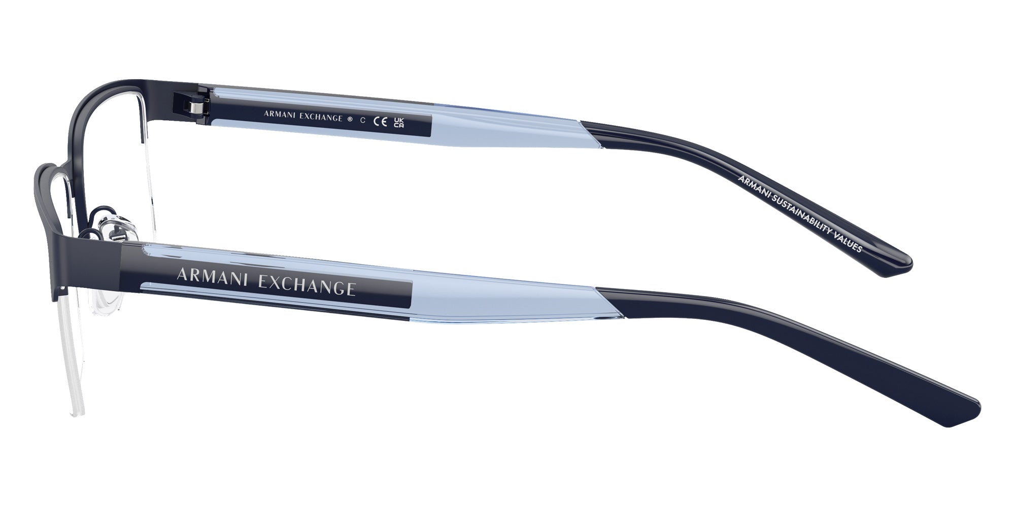 ARMANI EXCHANGE AX1075 Rectangle Eyeglasses | EyeOns.com