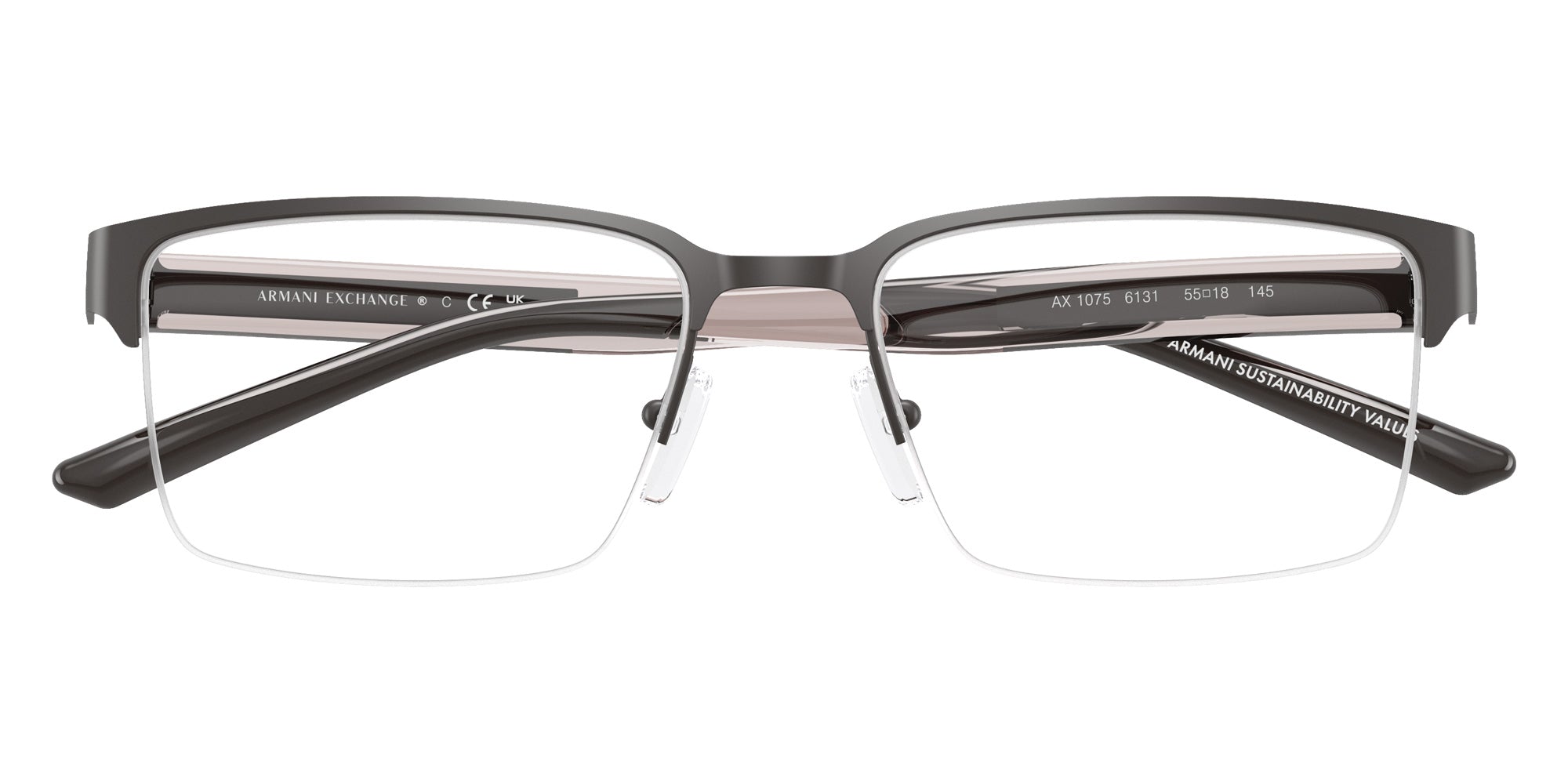 ARMANI EXCHANGE AX1075 Rectangle Eyeglasses | EyeOns.com