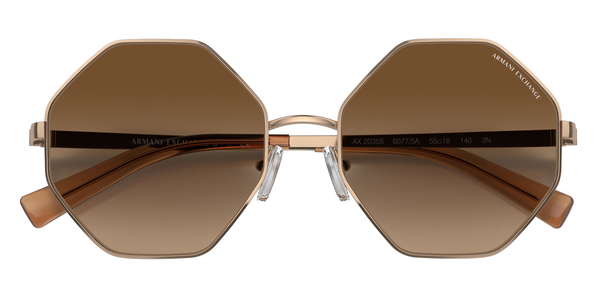 ARMANI EXCHANGE AX2035S 610313 55 - Rose Gold / Gradient Brown #id:ax2035s610313_s:100120