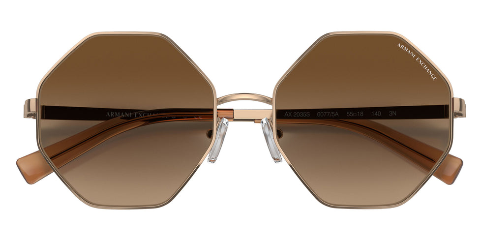 ARMANI EXCHANGE AX2035S 610313 55 - Rose Gold / Gradient Brown #id:ax2035s610313_s:100120