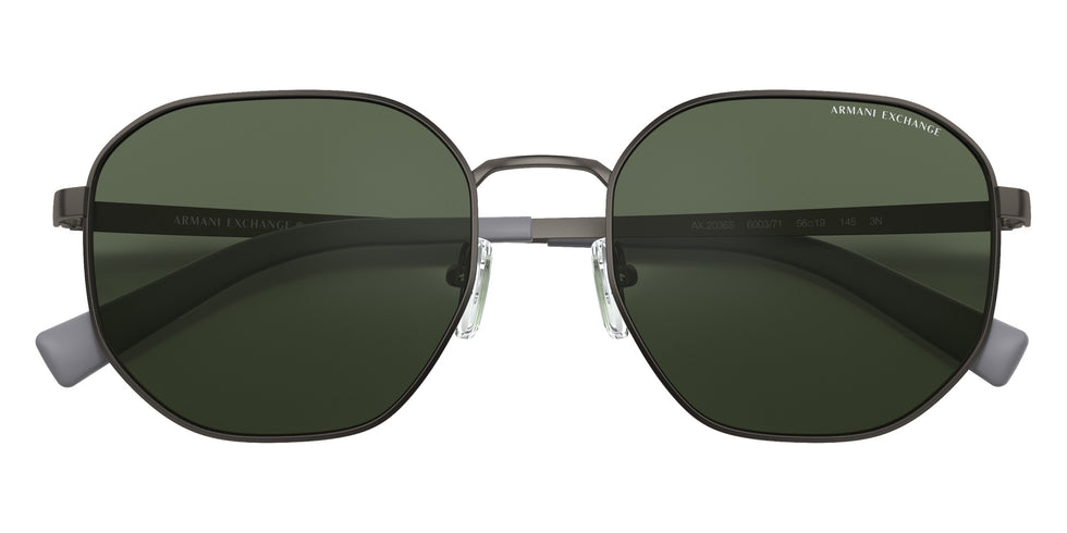 ARMANI EXCHANGE AX2036S 600371 56 - Matte Gunmetal / Green #id:ax2036s600371_s:100120