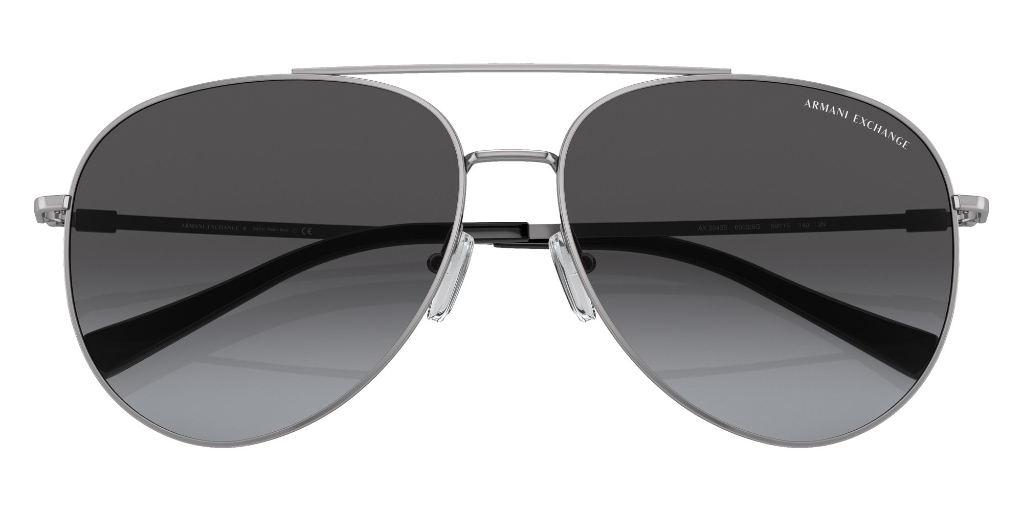 ARMANI EXCHANGE AX2043S 60038G 59 - Shiny Gunmetal / Gray Gradient #id:ax2043s60038g_s:100120