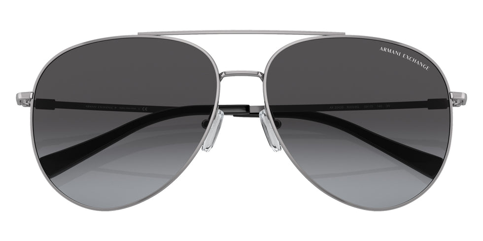 ARMANI EXCHANGE AX2043S 60038G 59 - Shiny Gunmetal / Gray Gradient #id:ax2043s60038g_s:100120