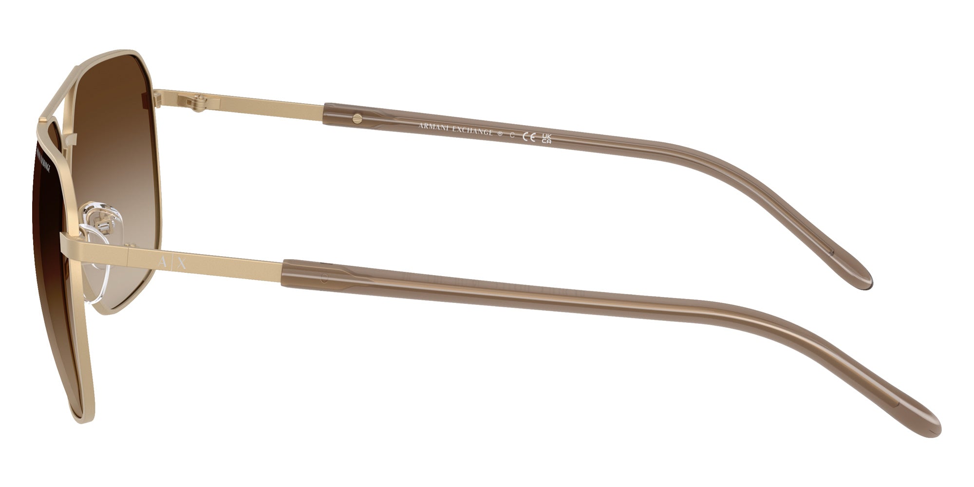 ARMANI EXCHANGE AX2057S 612113 59 - Matte Pale Gold / Brown Gradient #id:ax2057s612113_s:100110