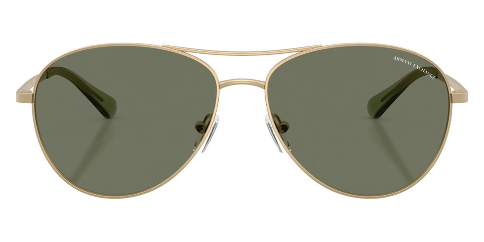 ARMANI EXCHANGE AX2061S 61219A 59 - Matte Pale Gold / Dark Green Polarized #id:ax2061s61219a_s:108100