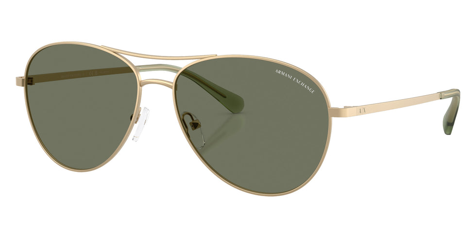 ARMANI EXCHANGE AX2061S 61219A 59 - Matte Pale Gold / Dark Green Polarized #id:ax2061s61219a_s:108105