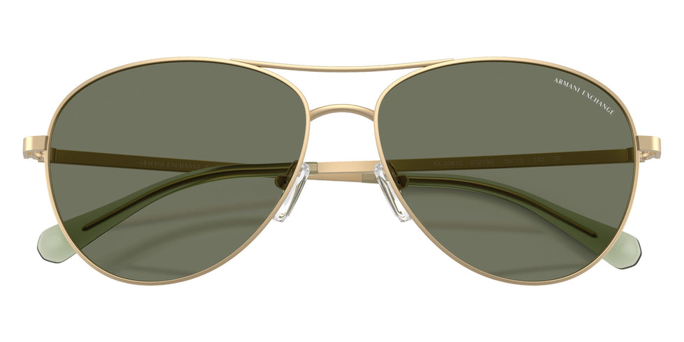 ARMANI EXCHANGE AX2061S 61219A 59 - Matte Pale Gold / Dark Green Polarized #id:ax2061s61219a_s:108120