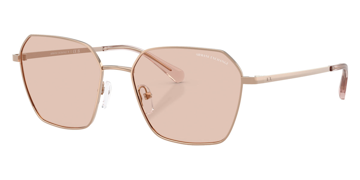 ARMANI EXCHANGE AX2062S 610373 54 - Shiny Rose Gold / Light Brown #id:ax2062s610373_s:102105
