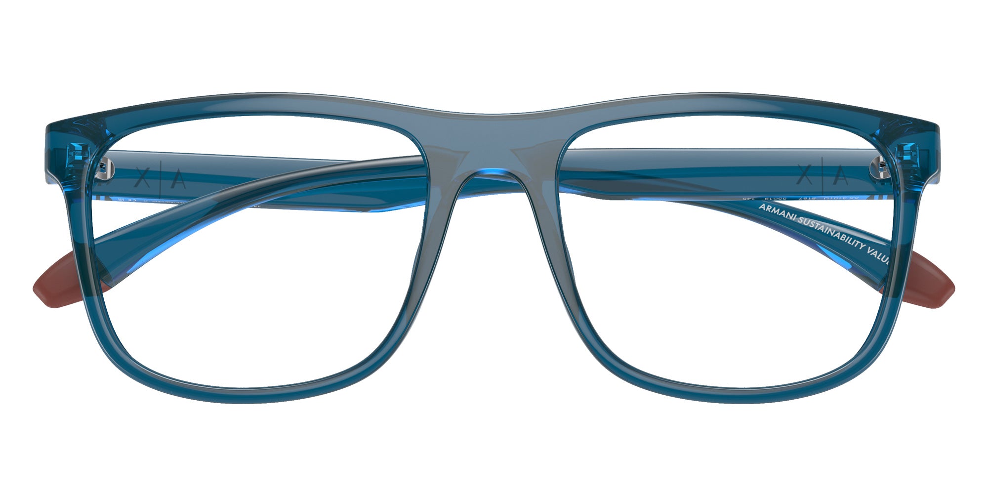 ARMANI EXCHANGE AX3101U 8187 55 - Shiny Transparent Blue #id:ax3101u8187_s:100120