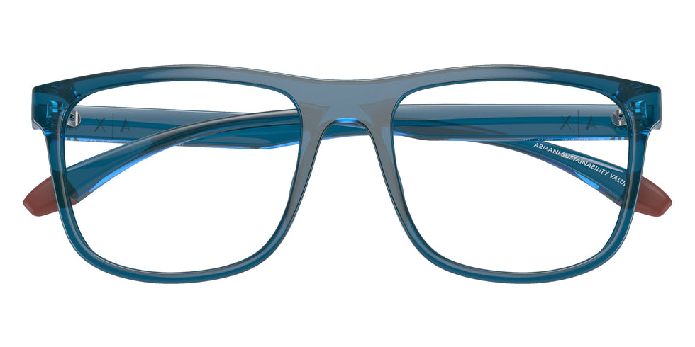 ARMANI EXCHANGE AX3101U 8187 55 - Shiny Transparent Blue #id:ax3101u8187_s:100120