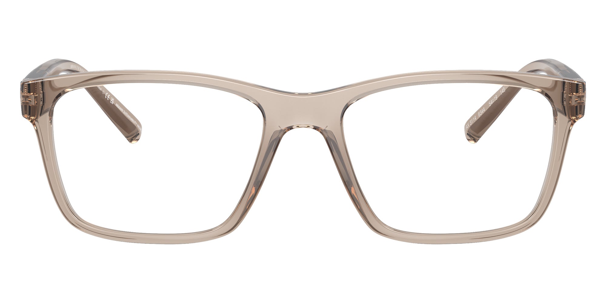 ARMANI EXCHANGE AX3114 8344 54 - Shiny Transparent Brown #id:ax31148344_s:100120