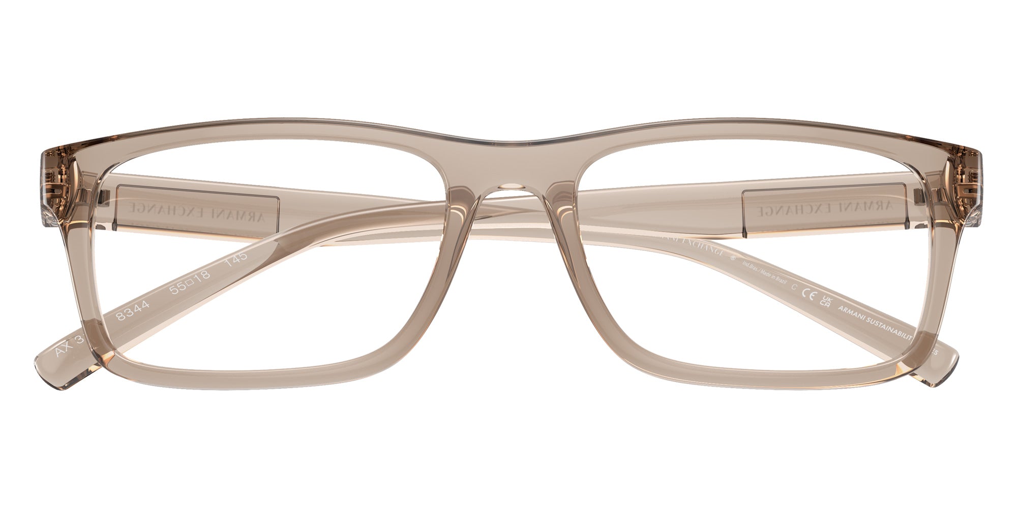 ARMANI EXCHANGE AX3115 8344 55 - Shiny Transparent Brown #id:ax31158344_s:100120