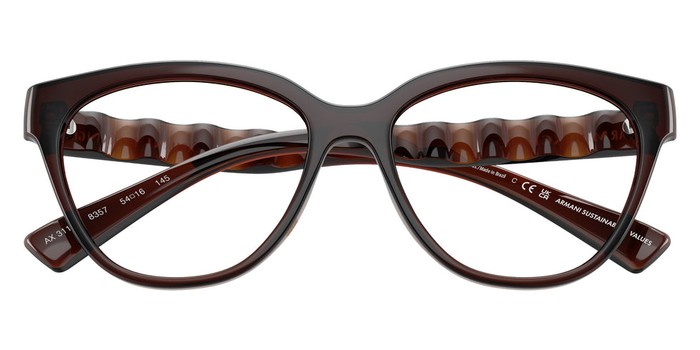 ARMANI EXCHANGE AX3117U 8357 54 - Shiny Transparent Brown #id:ax3117u8357_s:100120