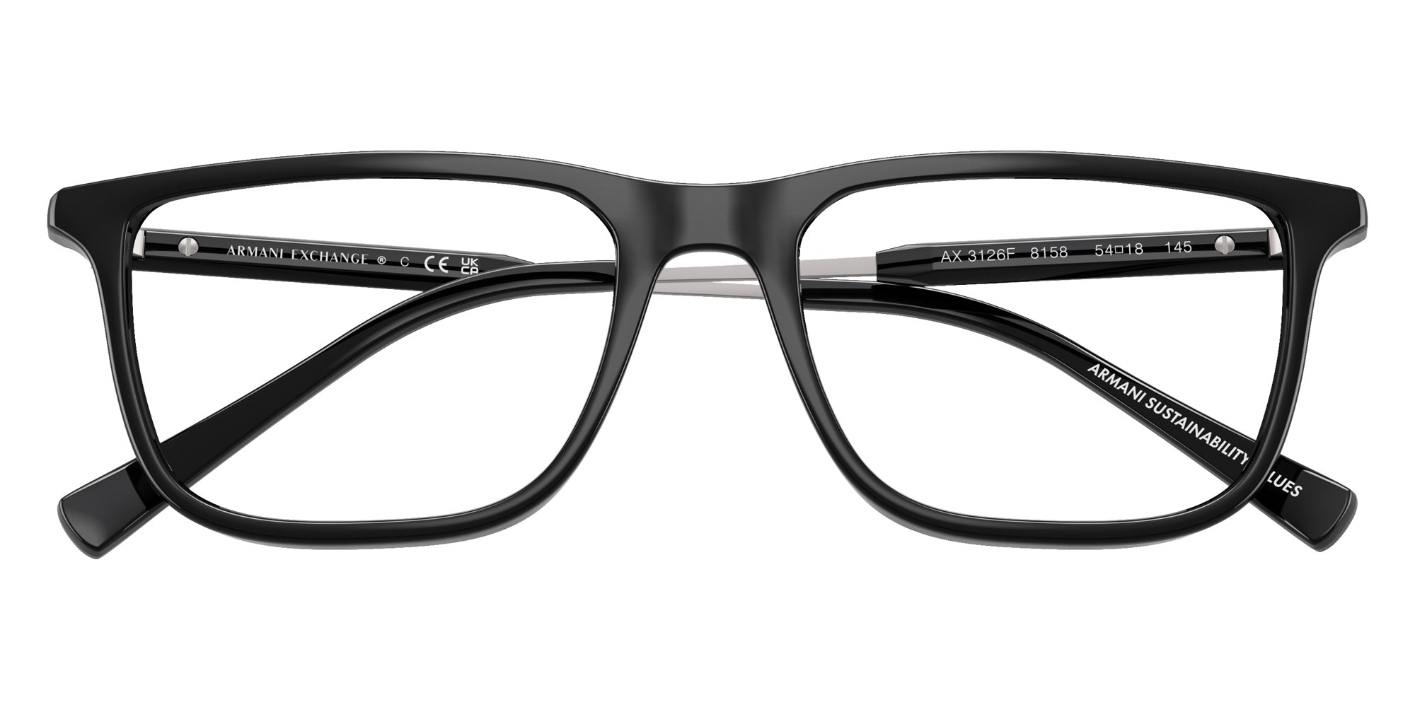 ARMANI EXCHANGE AX3126F 8158 54 - Shiny Black #id:ax3126f8158_s:100120