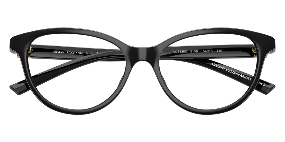 ARMANI EXCHANGE AX3138U 8158 54 - Shiny Black #id:ax3138u8158_s:100100