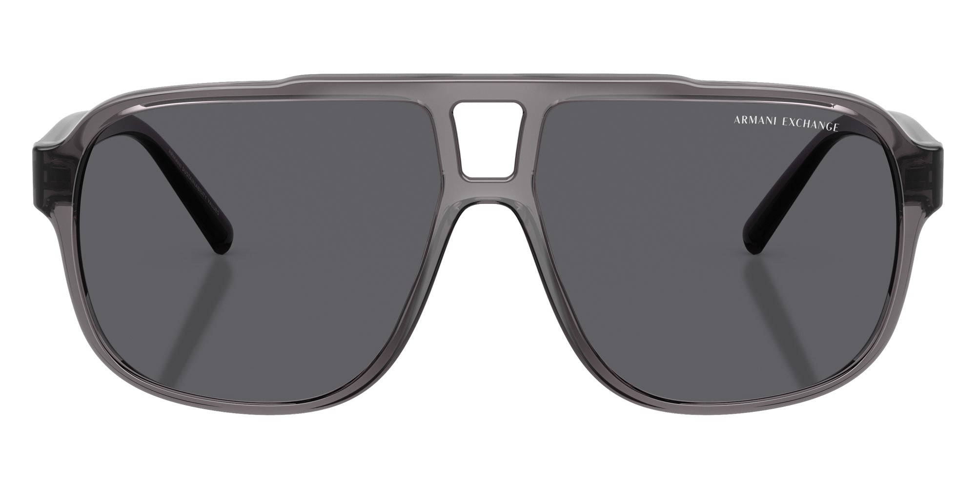 ARMANI EXCHANGE AX4104S 823981 61 - Shiny Transparent Gray / Gray Polarized #id:ax4104s823981_s:100100