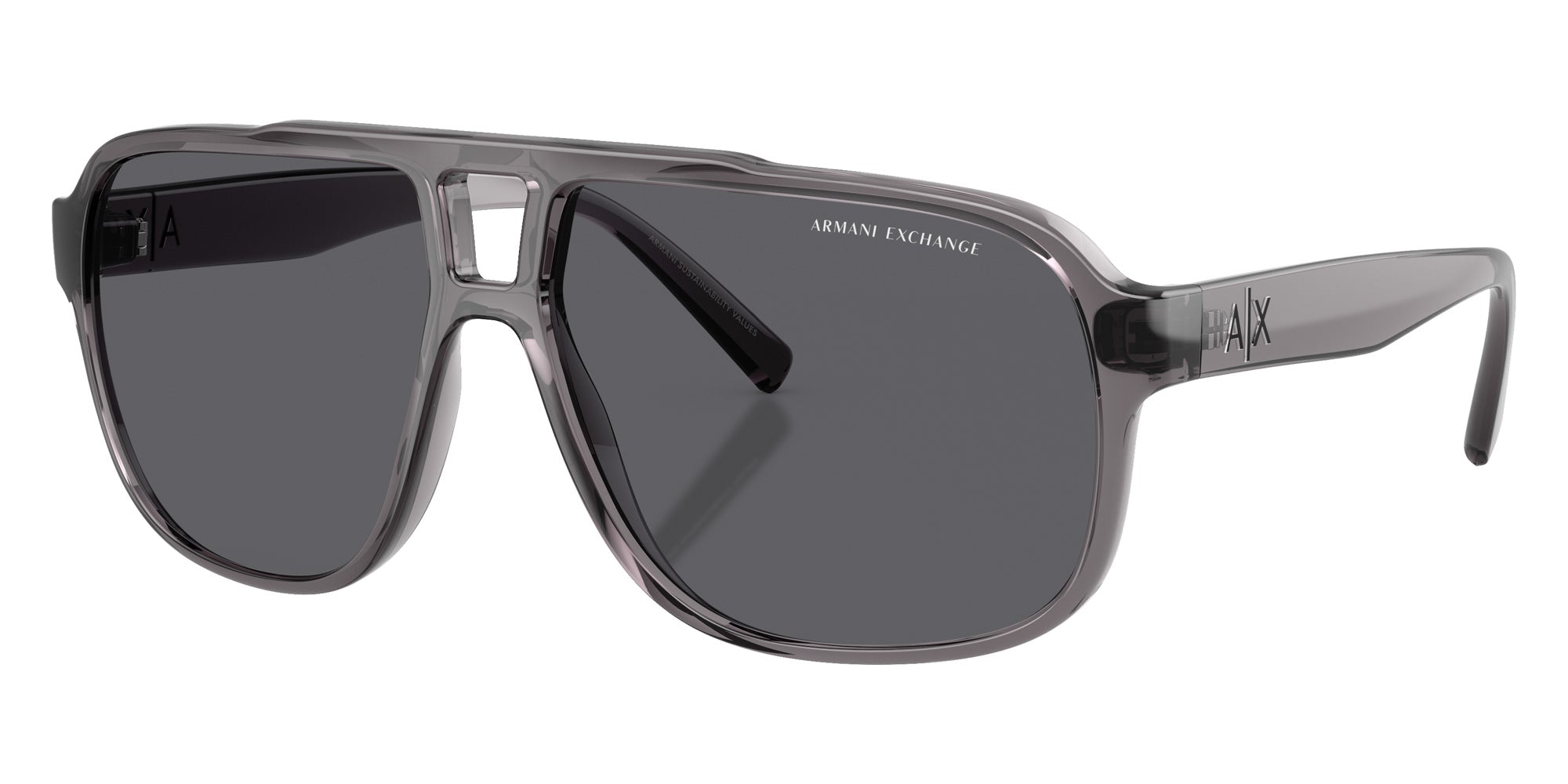 ARMANI EXCHANGE AX4104S 823981 61 - Shiny Transparent Gray / Gray Polarized #id:ax4104s823981_s:100105