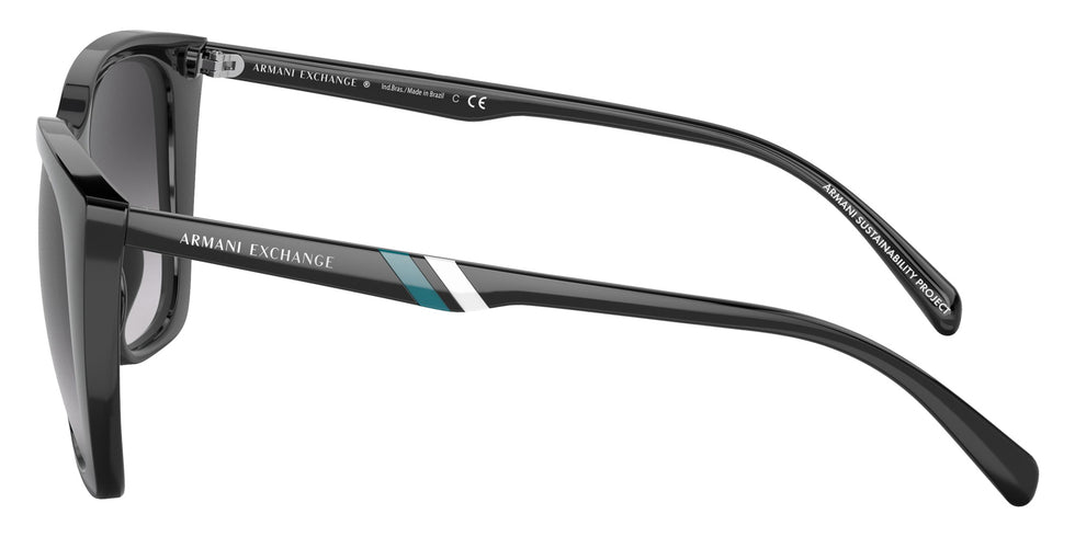 ARMANI EXCHANGE AX4116SU 81588G 53 - Shiny Black / Gradient Gray #id:ax4116su81588g_s:100110