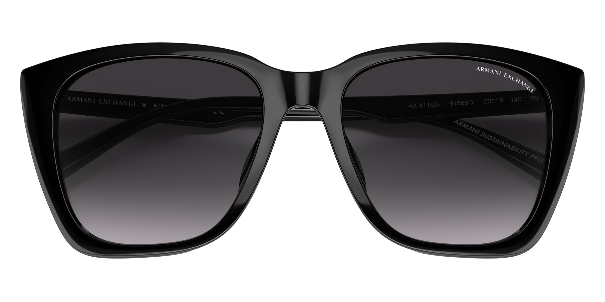ARMANI EXCHANGE AX4116SU 81588G 53 - Shiny Black / Gradient Gray #id:ax4116su81588g_s:100120